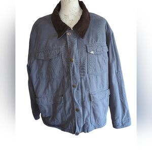 Wrangler Canvas Sherpa Lined Barn Chore Work Jacket Mens 2XL Gray Double Elbow